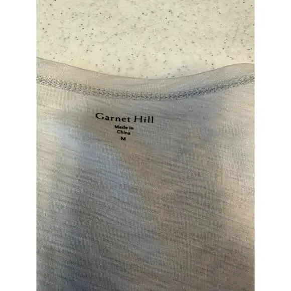 Garnet Hill Cardigan Womens Size M 100% Organic Cotton/Silk Open-Front A59 - Picture 4 of 6